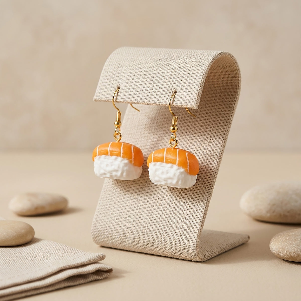 3D Print Oorbel - Sushi 'Nigiri Zalm'