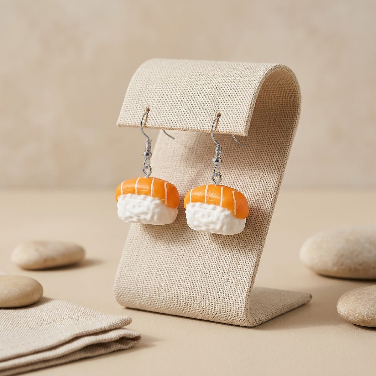 3D Print Oorbel - Sushi 'Nigiri Zalm'