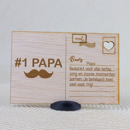 Houten kaart - #1 PAPA