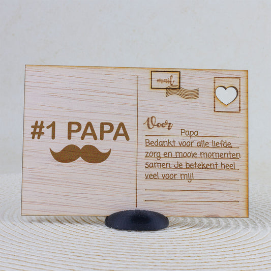 Houten kaart - #1 PAPA