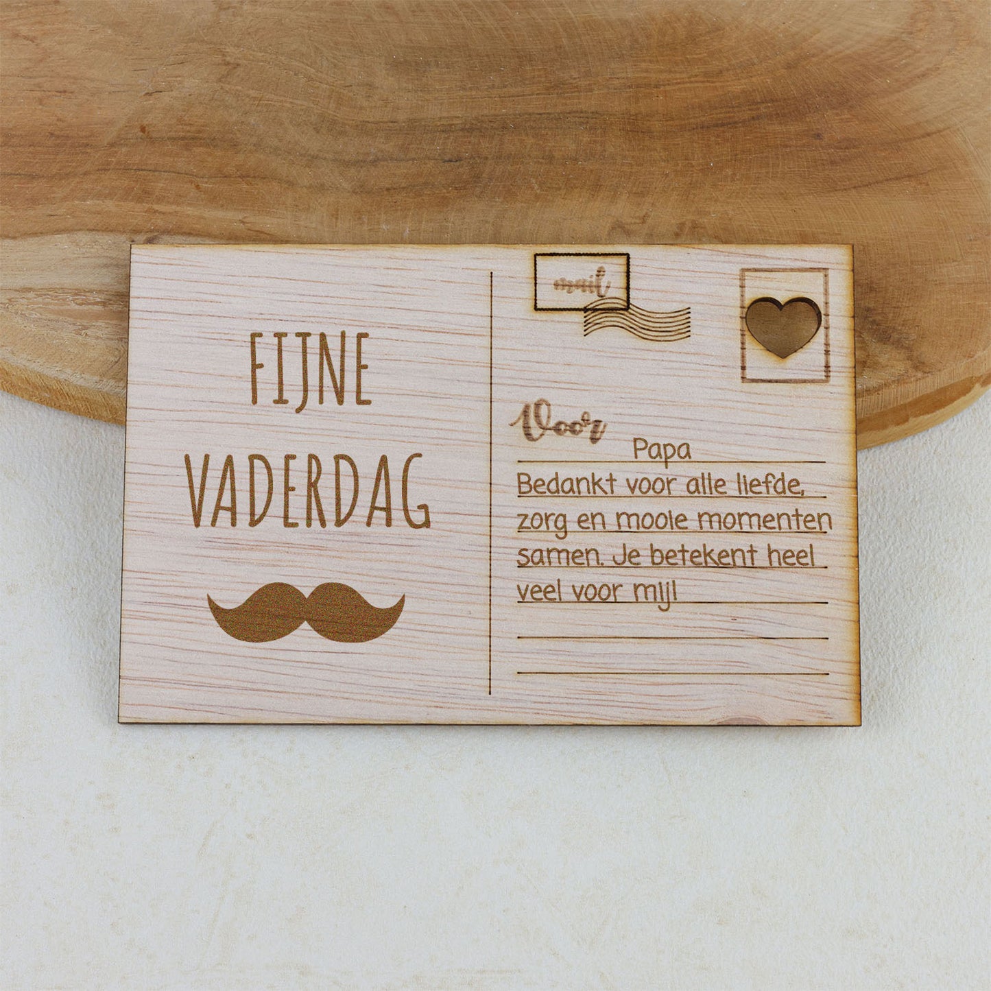 Houten kaart - Fijne Vaderdag