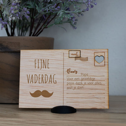 Houten kaart - Fijne Vaderdag