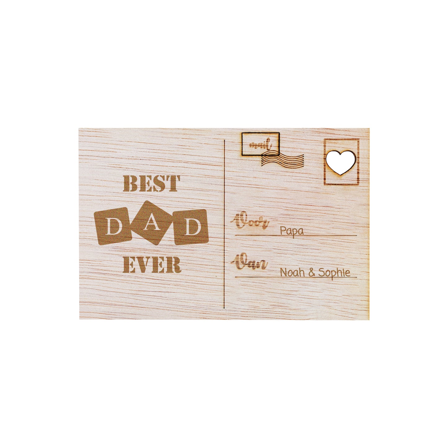 Houten kaart - Best Dad Ever