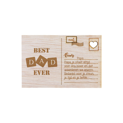 Houten kaart - Best Dad Ever