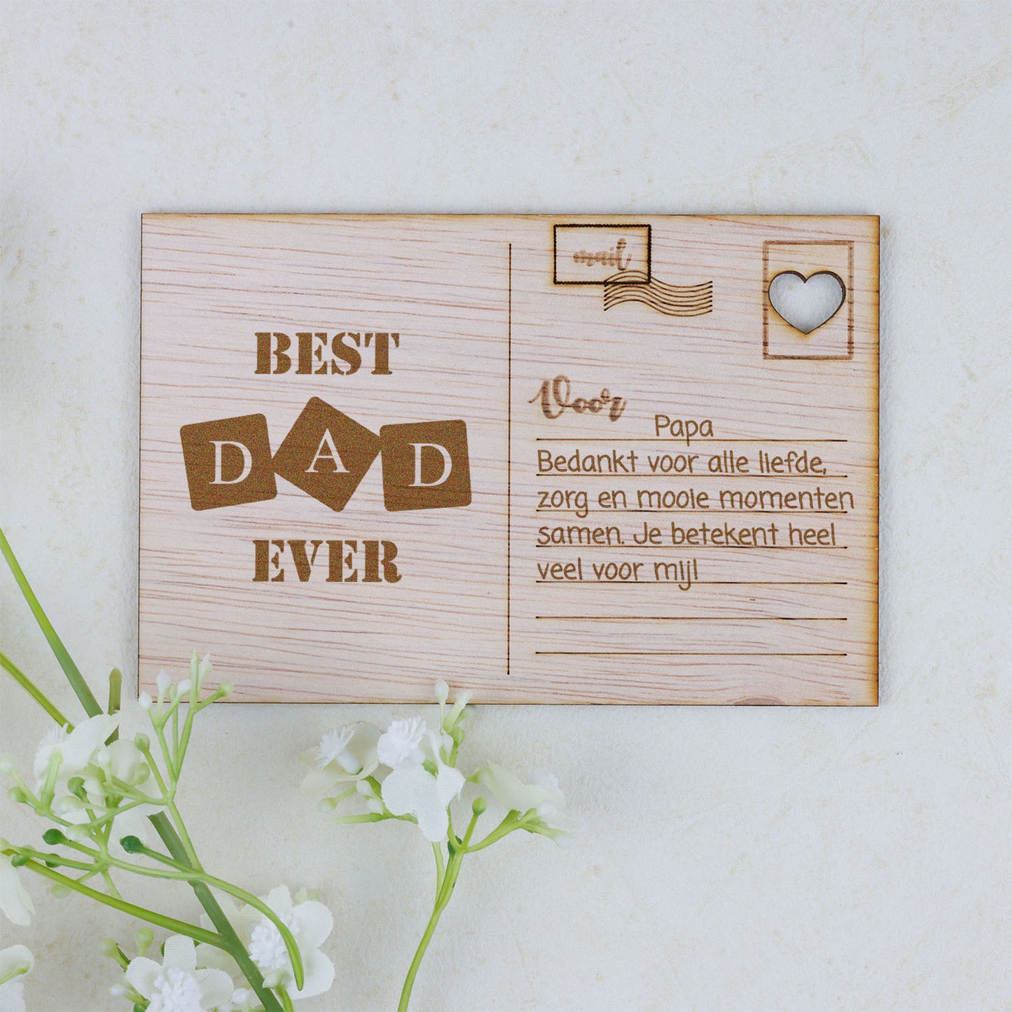 Houten kaart - Best Dad Ever