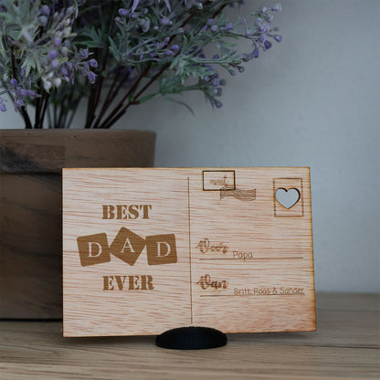 Houten kaart - Best Dad Ever