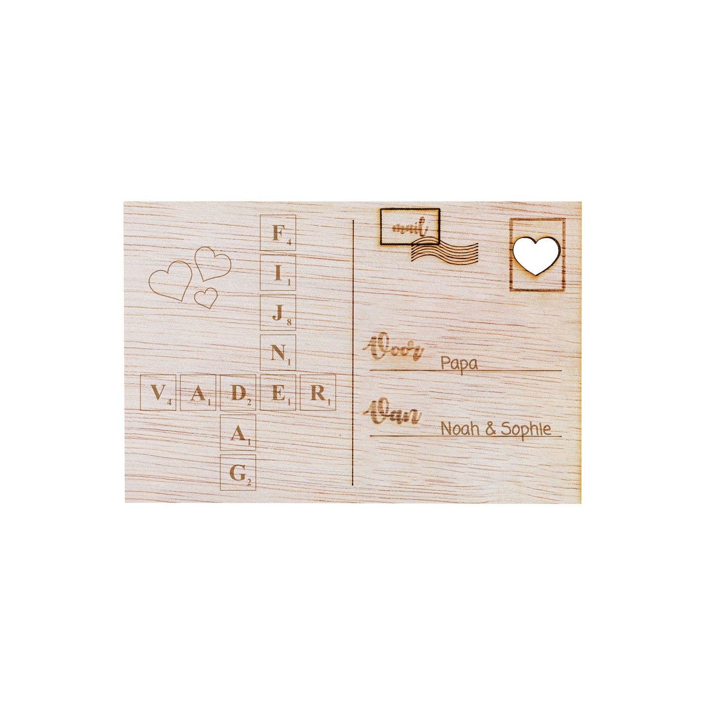 Houten kaart - Vaderdag Puzzel