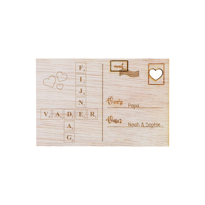 Houten kaart - Vaderdag Puzzel