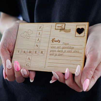 Houten kaart - Vaderdag Puzzel
