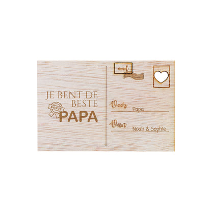 Houten kaart - Je bent de beste BONUS papa