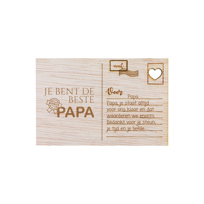 Houten kaart - Je bent de beste BONUS papa