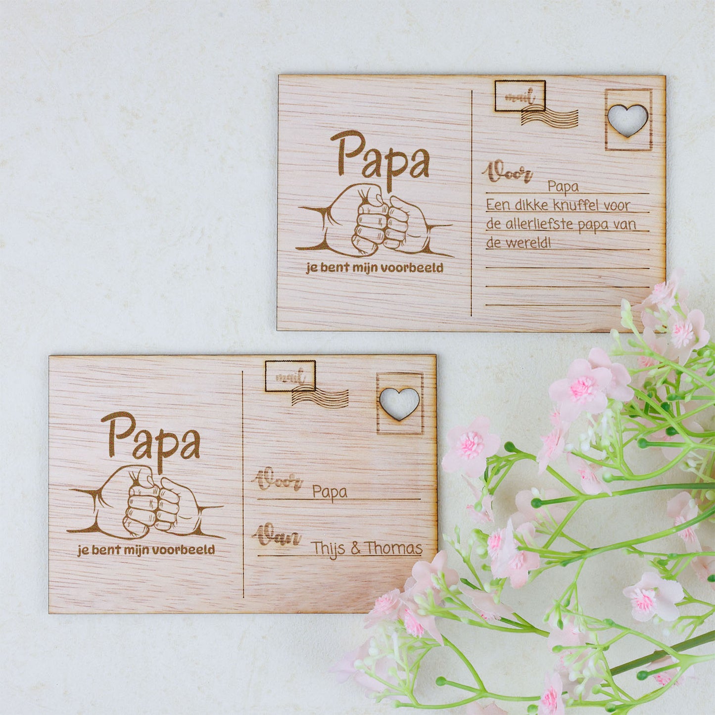 Houten kaart - Papa, jij bent mijn voorbeeld