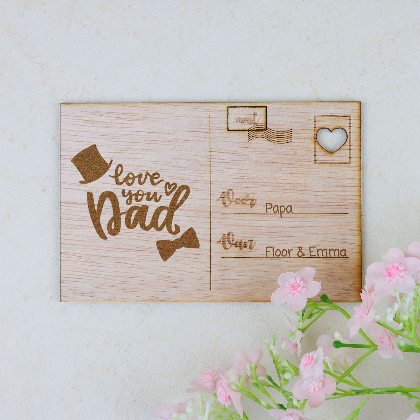 Houten kaart - Love You Dad