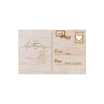 Houten kaart - Happy Fathersday