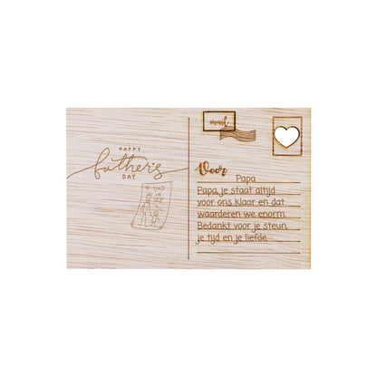 Houten kaart - Happy Fathersday