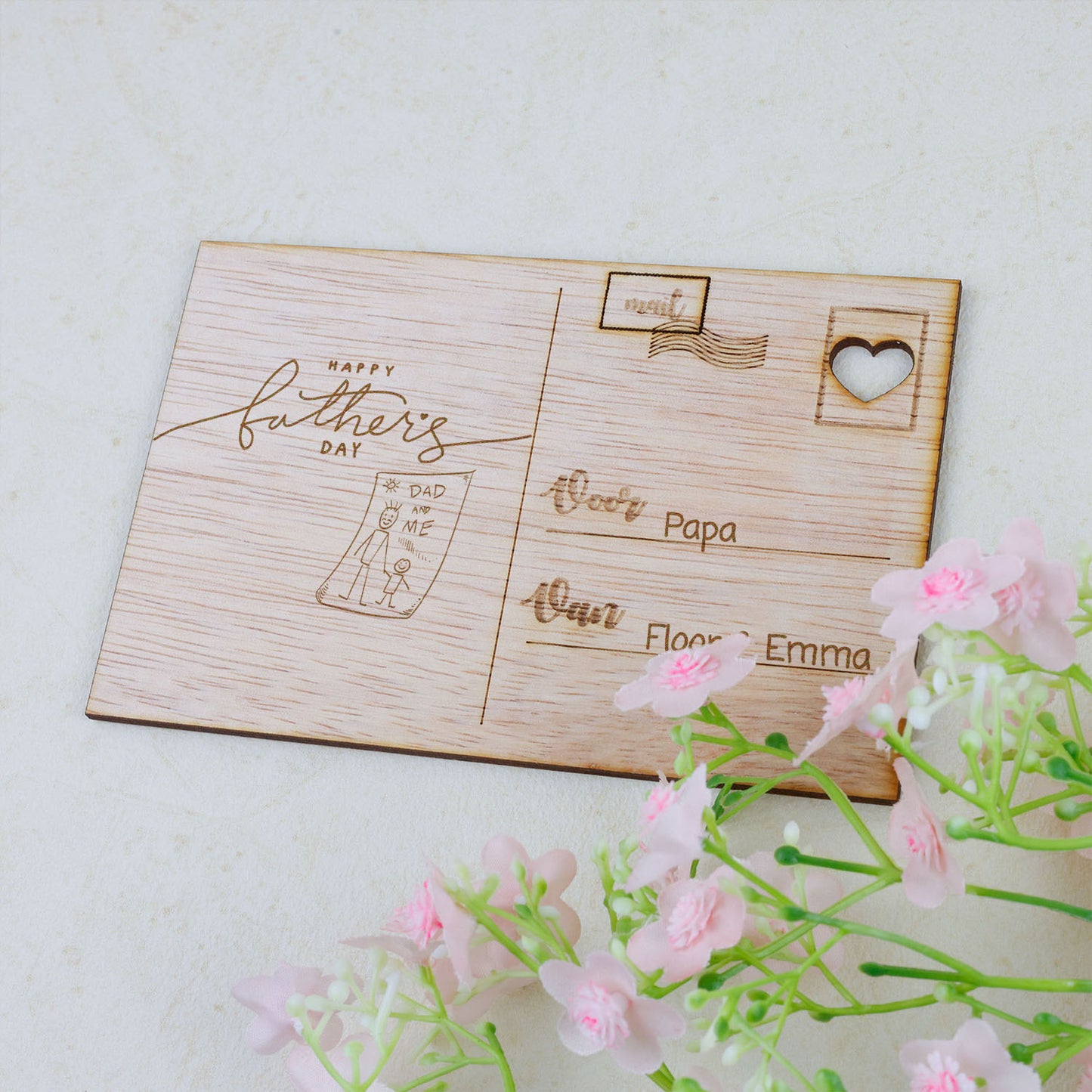Houten kaart - Happy Fathersday