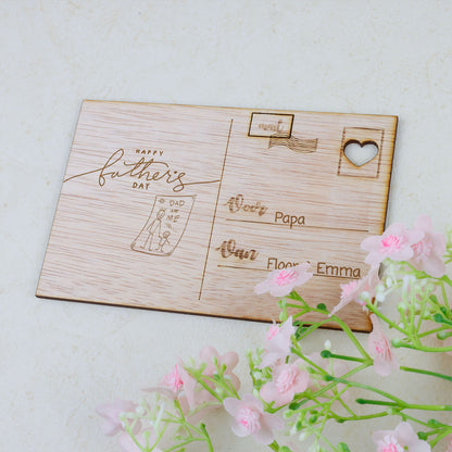 Houten kaart - Happy Fathersday