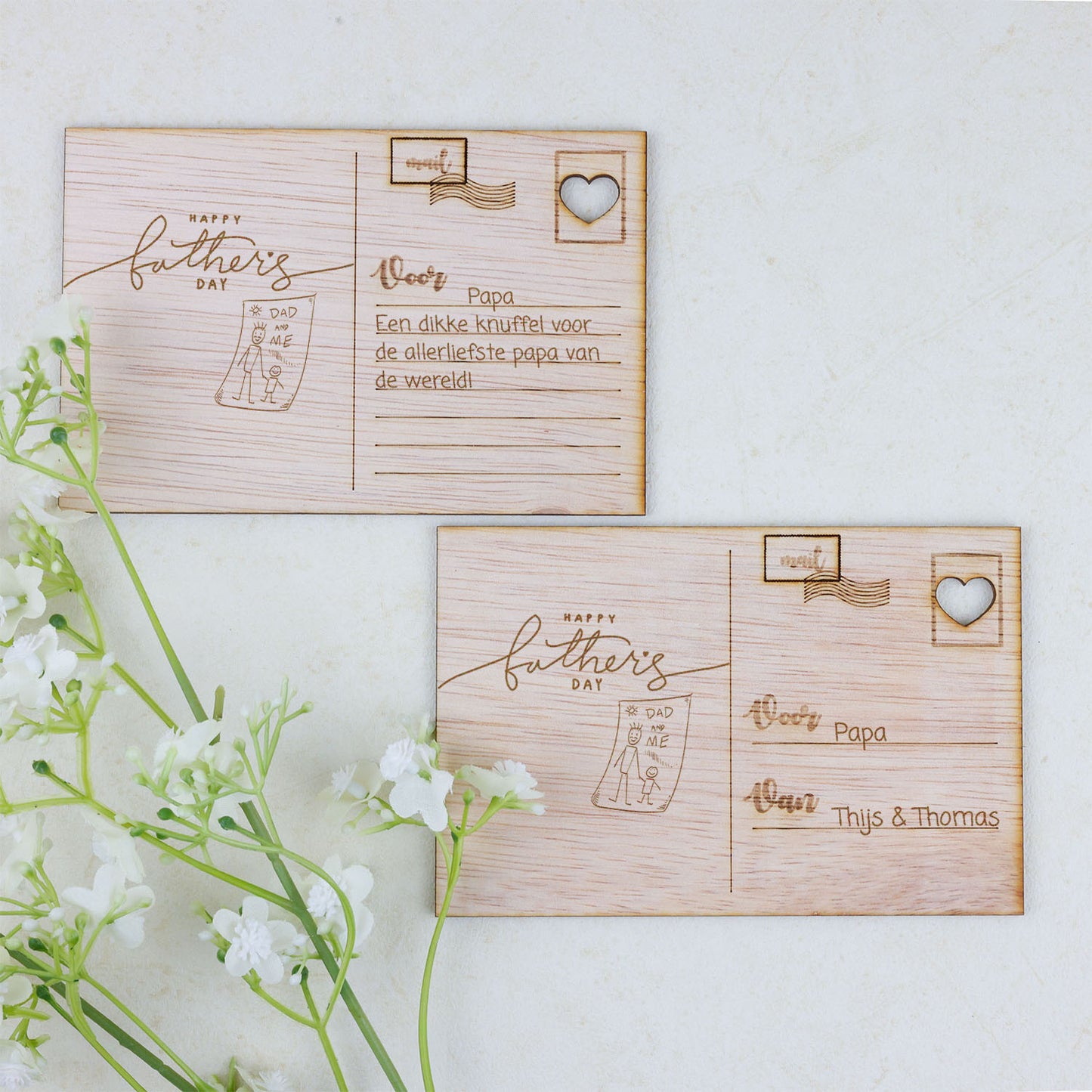 Houten kaart - Happy Fathersday
