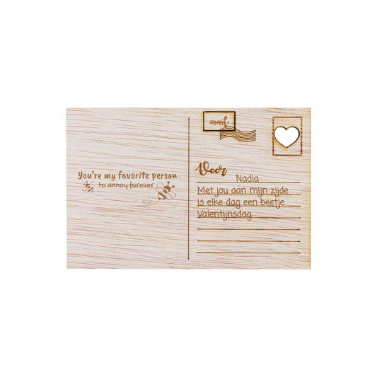 Houten kaart - You're my favorite person