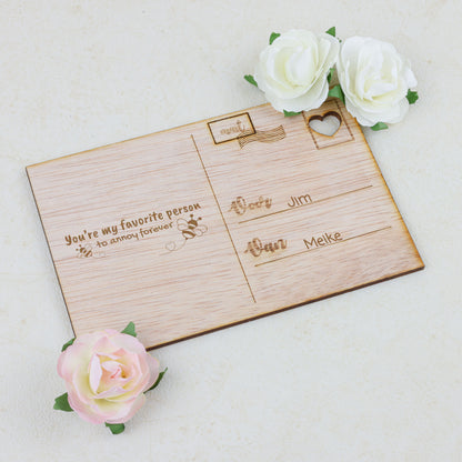 Houten kaart - You're my favorite person