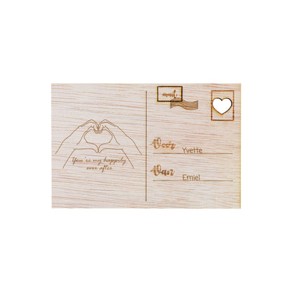 Houten kaart - You're my happily ever after