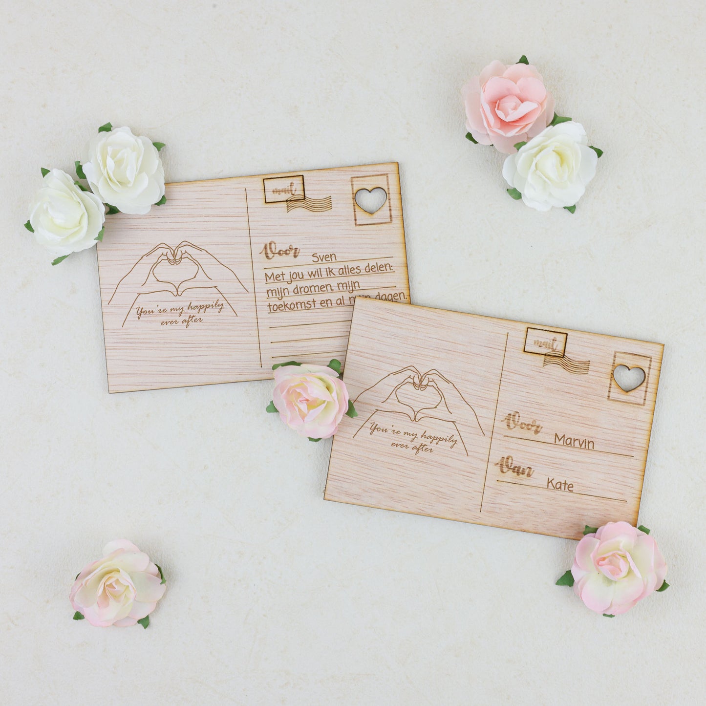 Houten kaart - You're my happily ever after