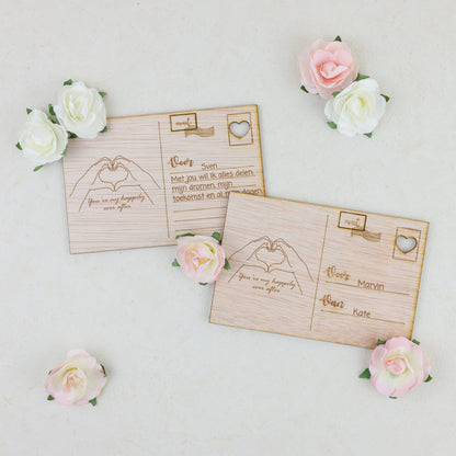 Houten kaart - You're my happily ever after