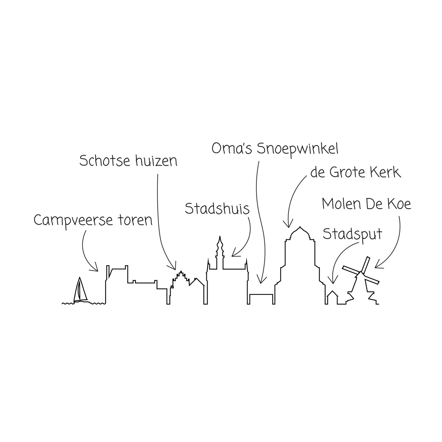 Snijplank - Skyline Veere