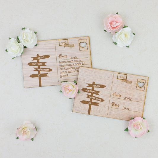 Houten kaart - Wegwijzer