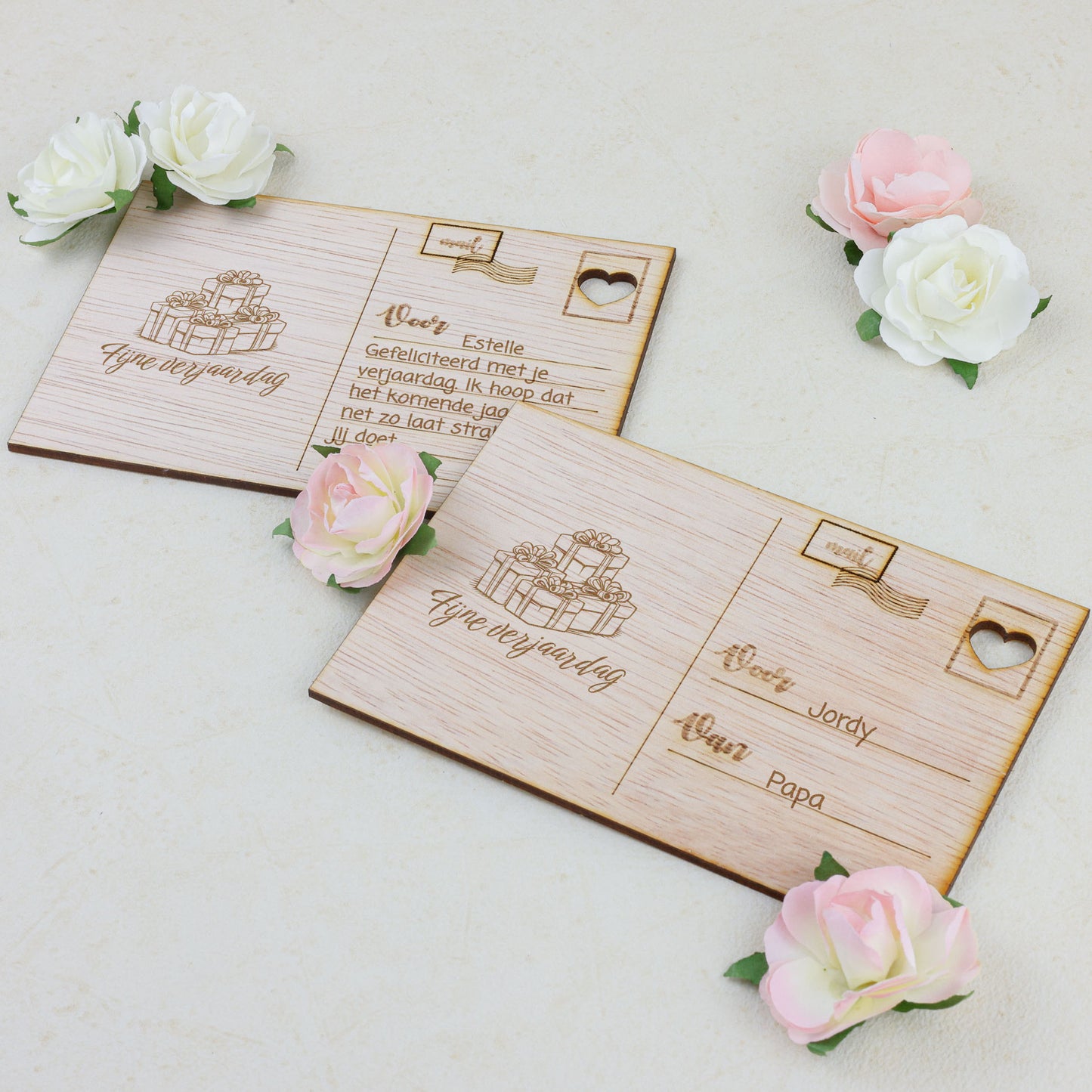 Houten kaart - Fijne Verjaardag