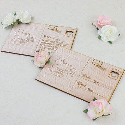 Houten kaart - Hoera