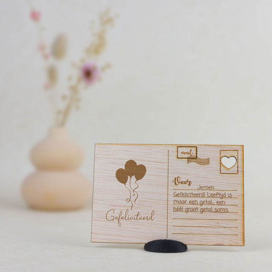 Houten kaart - Ballonnen
