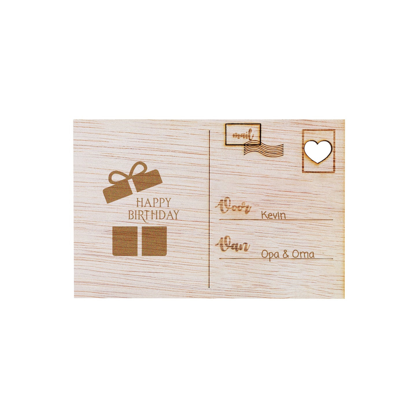 Houten kaart - Cadeau