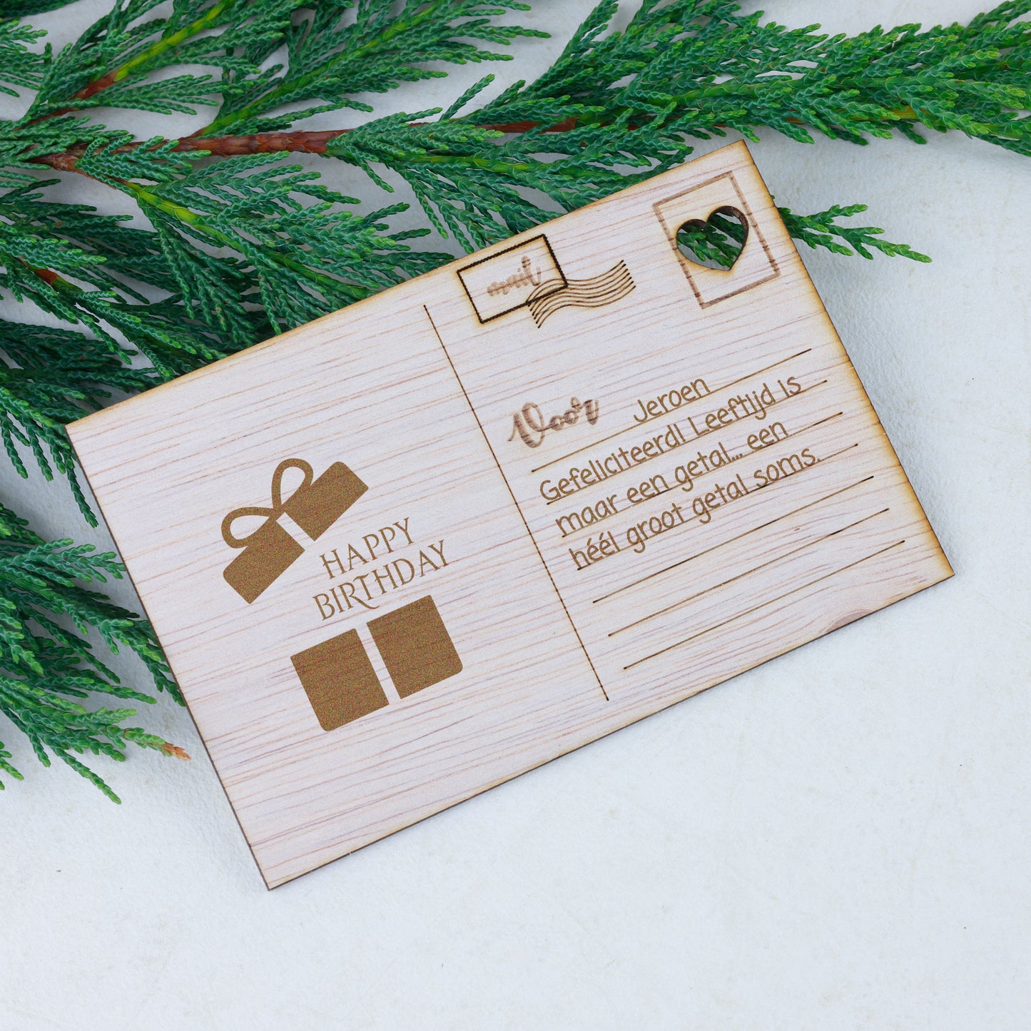 Houten kaart - Cadeau