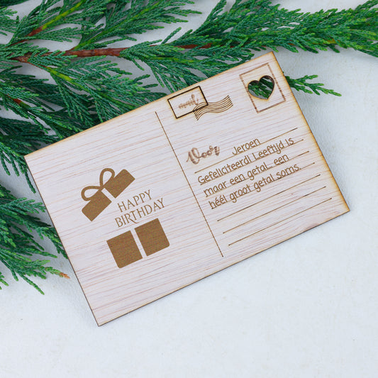 Houten kaart - Cadeau