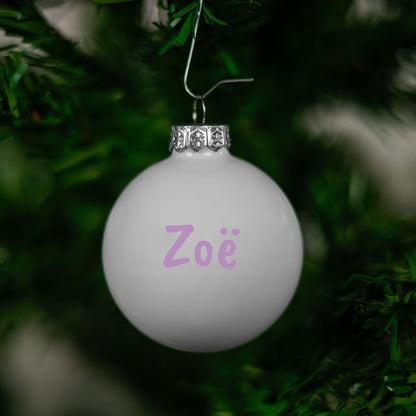 Kerstbal Wit - Naam