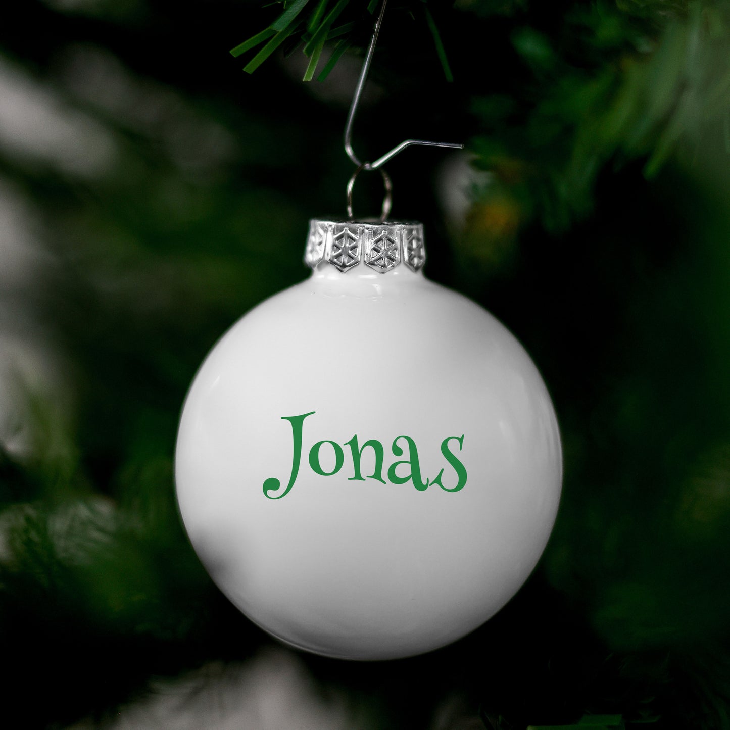 Kerstbal Wit - Naam