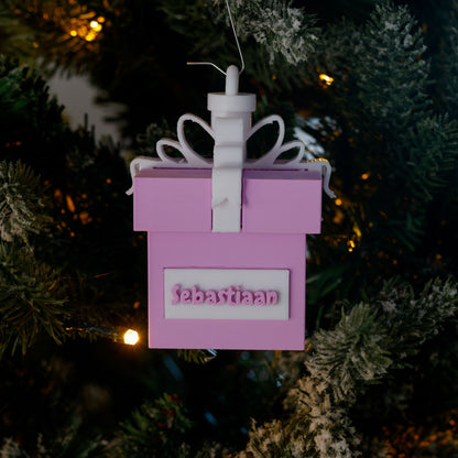 3D Kerstbal - Cadeau