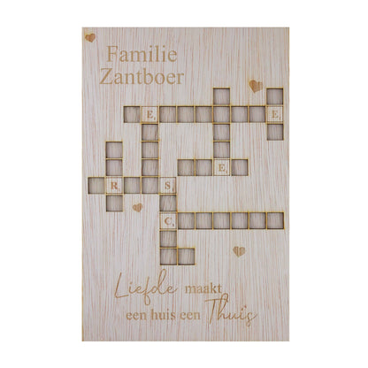 Scrabble puzzel - Familie