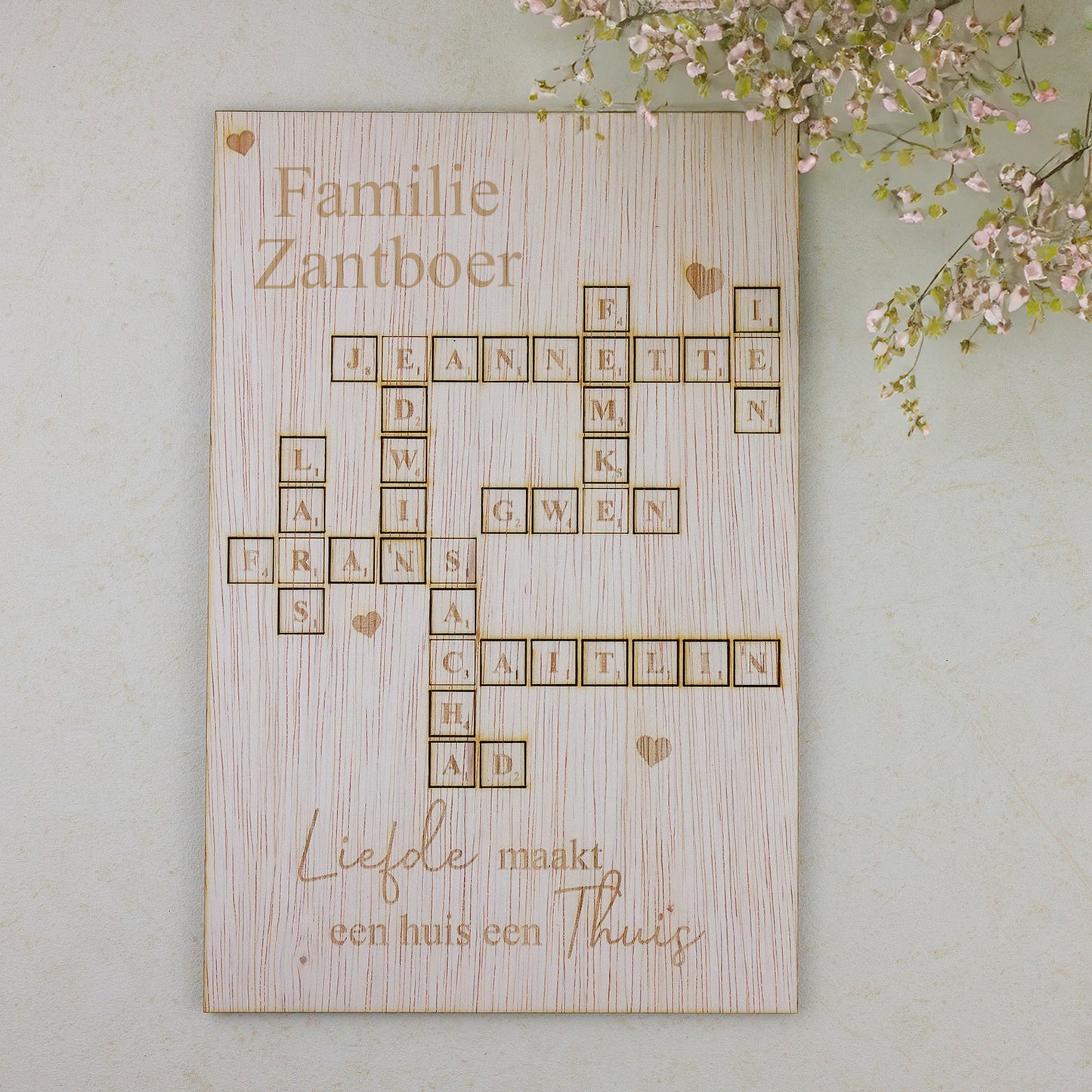Scrabble puzzel - Familie