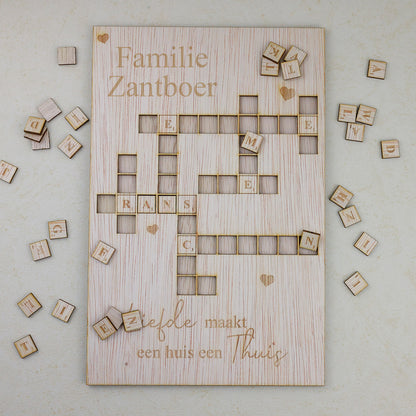 Scrabble puzzel - Familie