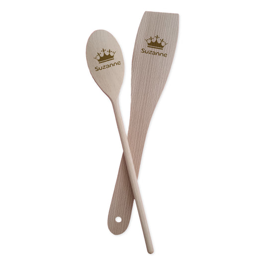Pollepel/Spatel set - Kroon
