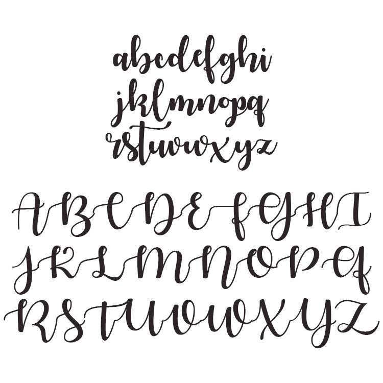 Houten naam - Lettertype 1
