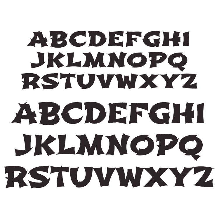 Houten naam - Lettertype 3