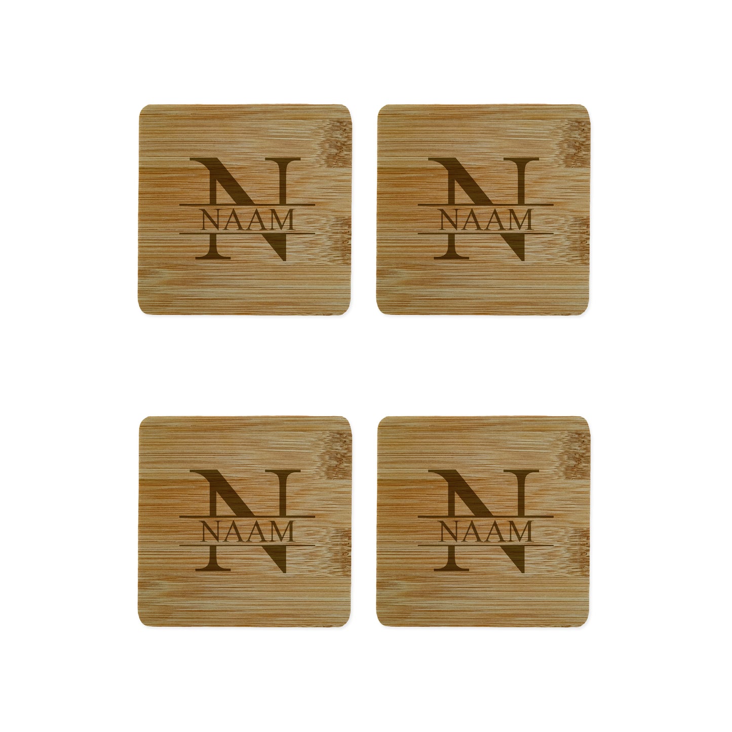 Bamboe onderzetters - Namen