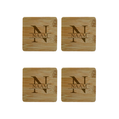 Bamboe onderzetters - Namen