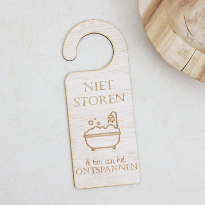 Deurhanger - Niet storen, ik ben aan het ontspannen.