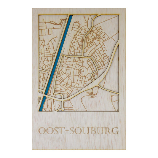 Houten stadsplattegrond - Oost-Souburg