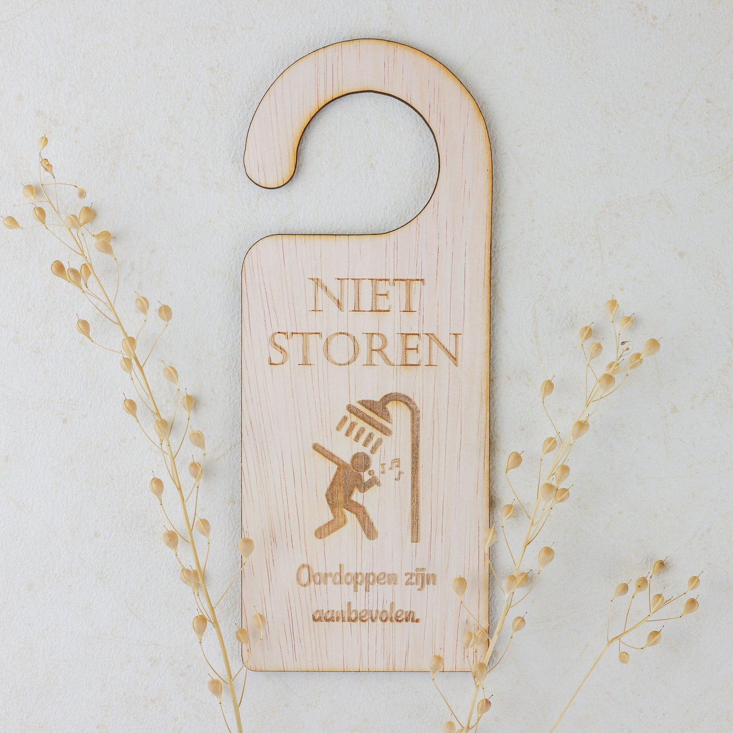 Deurhanger - Niet storen, oordoppen zijn aanbevolen