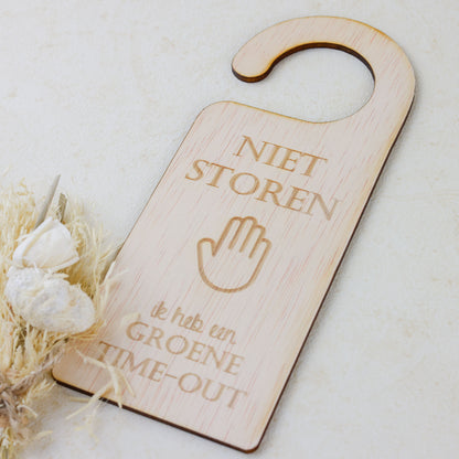 Deurhanger - Niet storen, ik heb een GROENE TIME-OUT